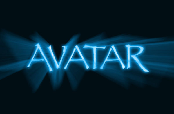 Логотип фильма «Аватар» набран типовым шрифтом
